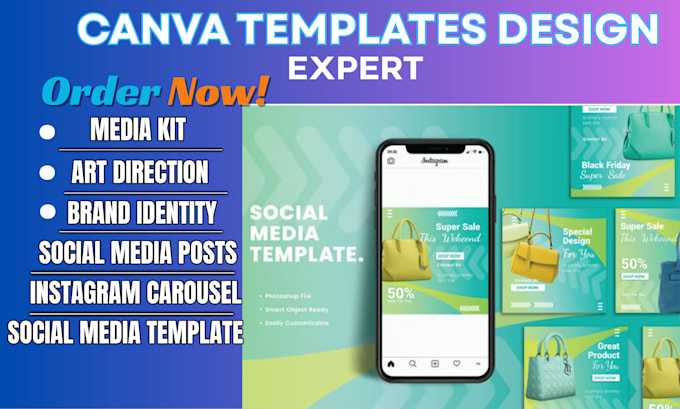Canva social media template design instagram carousel art direction ...