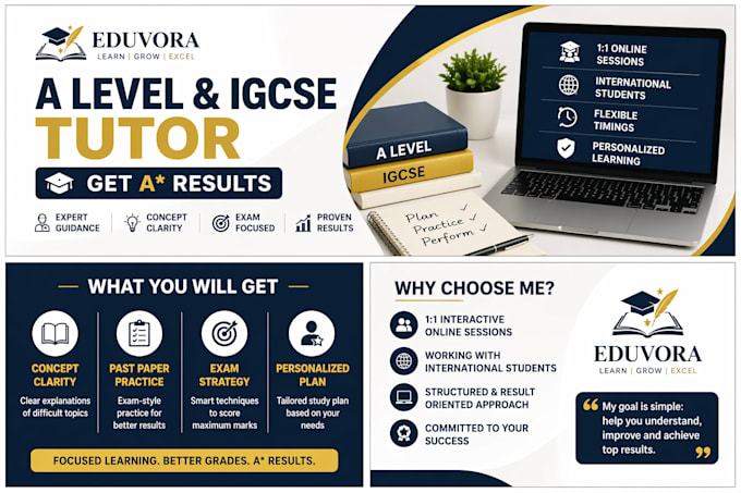 tutor you for igcse and a level and help you achieve a