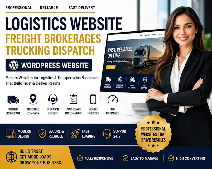 build logistics website freight brokerages trucking dispatch wordpress website