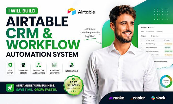 build airtable CRM and workflow automation system