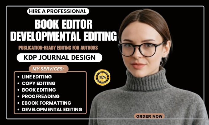 edit, proofread, and format ebook and journals with developmental editing