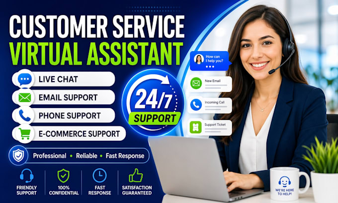 provide 24 7 ecommerce customer service support VA services