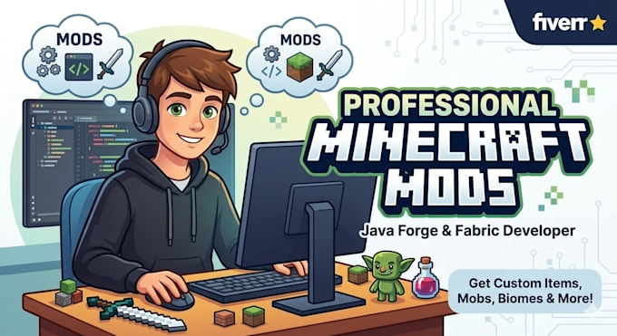 develop custom minecraft mods for forge and fabric