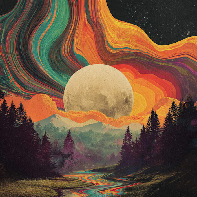 Create trippy psychedelic album artwork for music cover and album cover ...