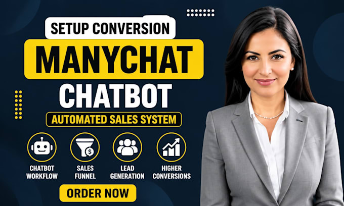 set up manychat chatbot workflow for automated sales system