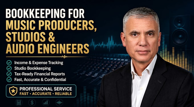 do bookkeeping for music producers, studios and audio engineers