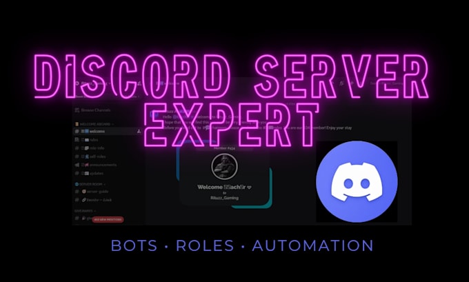create and setup a professional discord server with bots and roles