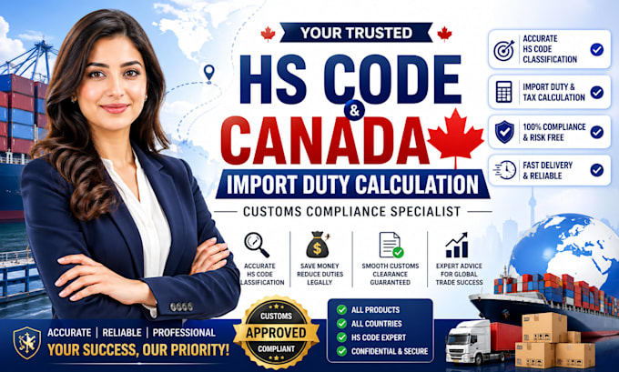 do canada import duty calculation and hs code classification expert