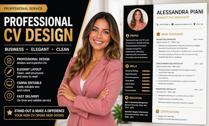 design professional curriculum vitae