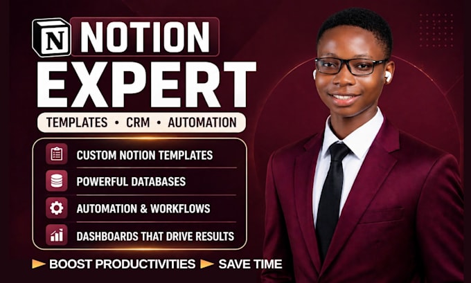 custom notion template design notion teacher make com automation notion expert