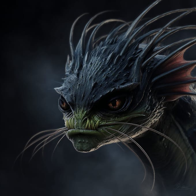 create unique creature monster design and character design