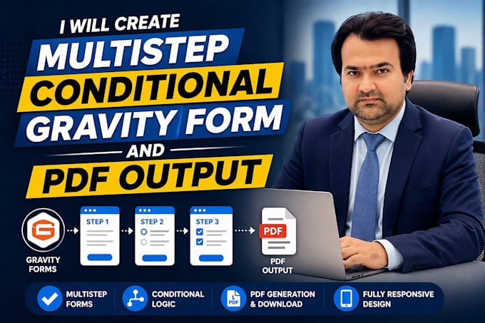 create multistep conditional gravity form and PDF output