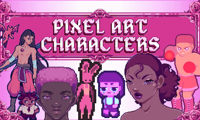 make high quality pixel art of characters