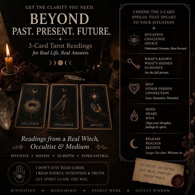 perform a tarot, oracle, or rune reading for any question