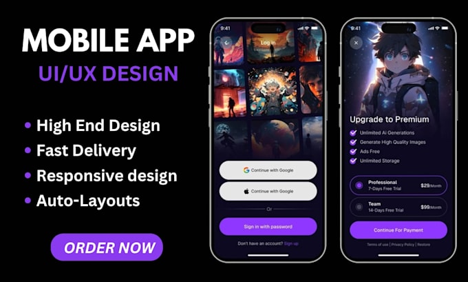 Craft a mobile app ui ux design for android and ios by Olusayojoshua ...