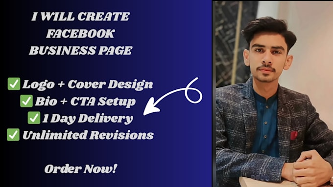 create professional facebook business page  with logo
