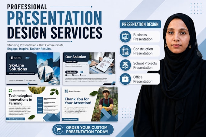 design a professional and custom powerpoint presentation