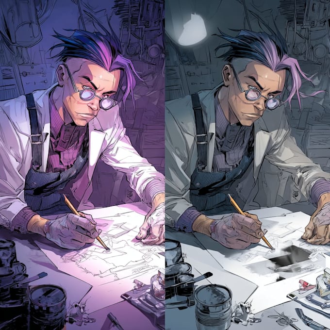 draw special comic illustration or graphic novel