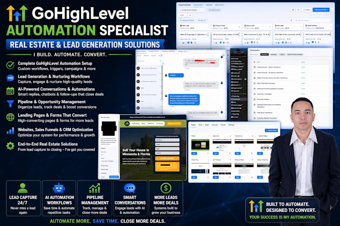 build gohighlevel CRM, automation, workflows and ai system