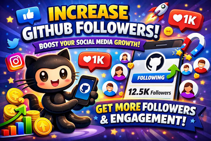 do increase social media github followers