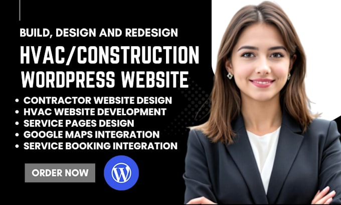 design contractor website, construction website roofing, plumbing, hvac website