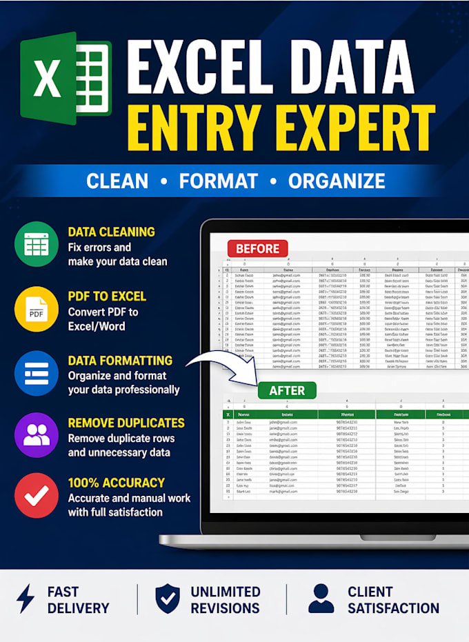 excel data entry fast accurate work