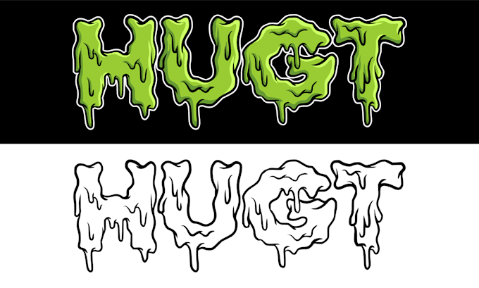 custom typography font vector