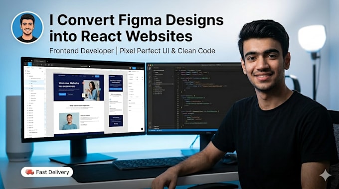 convert figma to react  HTML CSS responsive frontend