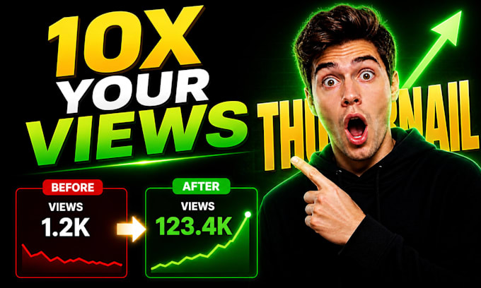 design amazing clickbait youtube thumbnail