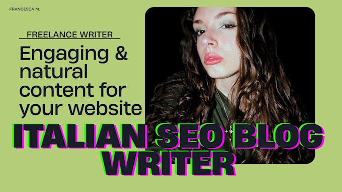 write SEO optimized italian blog posts for your website