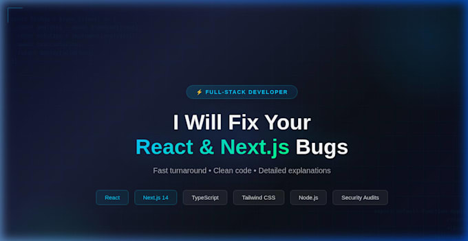fix your react nextjs or typescript bugs fast