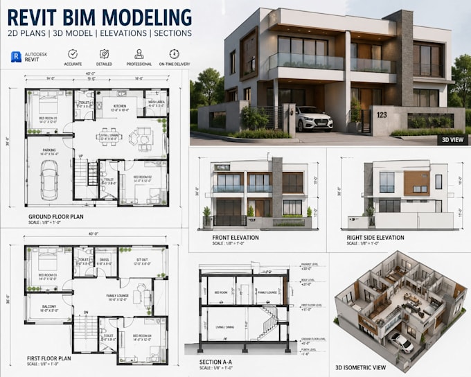 Create professional 3d bim models in revit by Ganesh914 | Fiverr