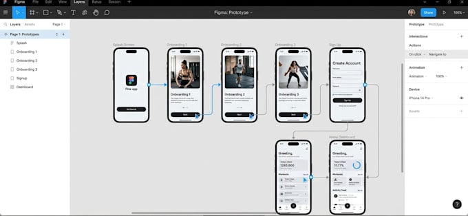 create clickable UI UX prototypes in figma