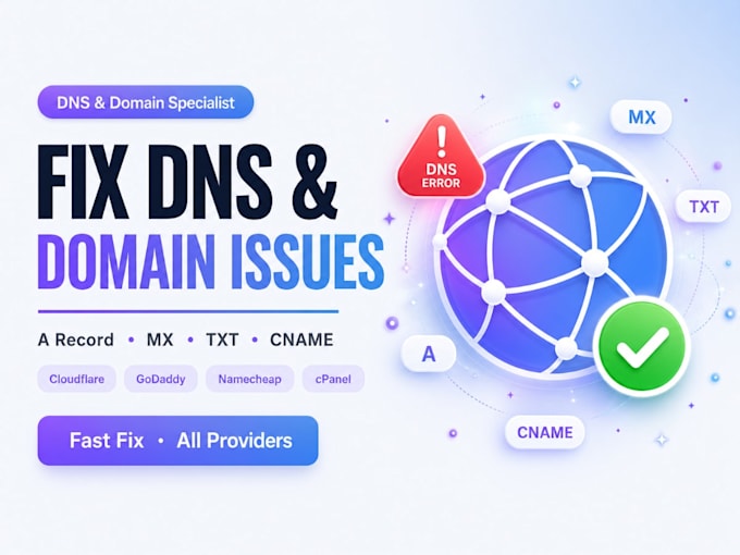 fix dns, domain, mx records and email issues