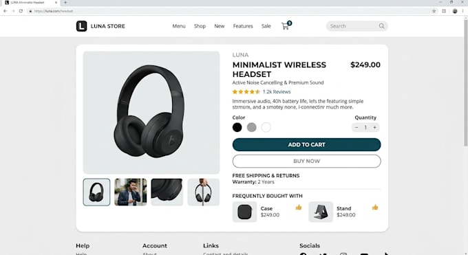 design ecommerce website UI UX for better sales