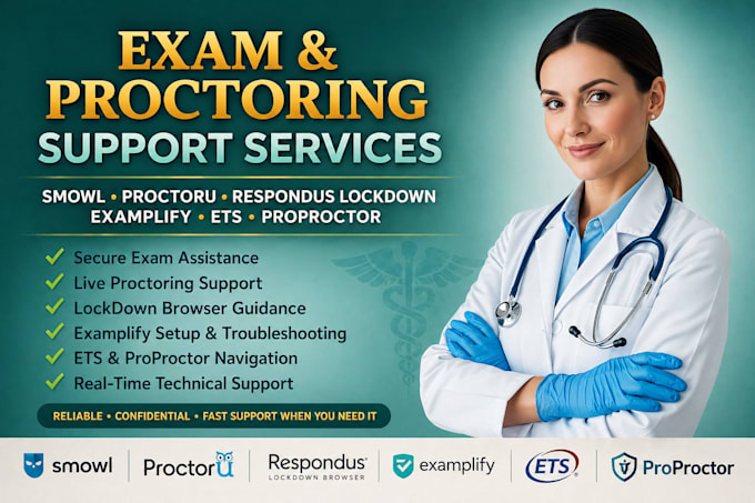 set up smowl, proctor u, respondus lockdown, examplify, ets, proproctor