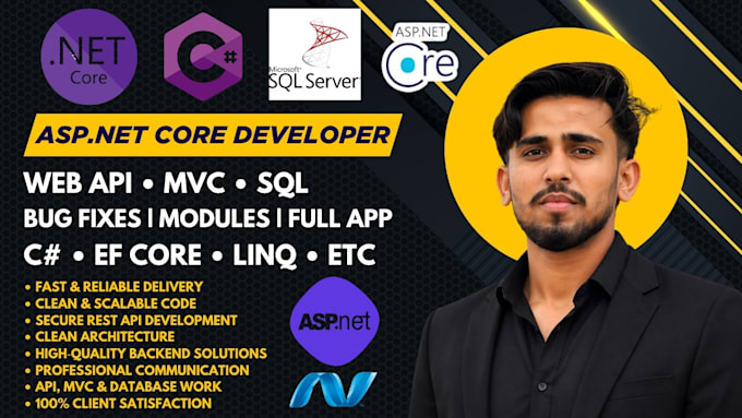 Develop and fix asp dotnet core mvc and web api apps by Waqas850 | Fiverr