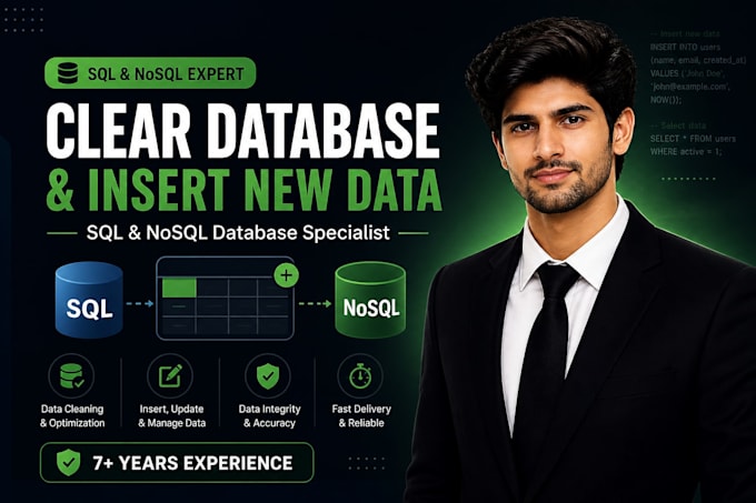 clear database and insert new data