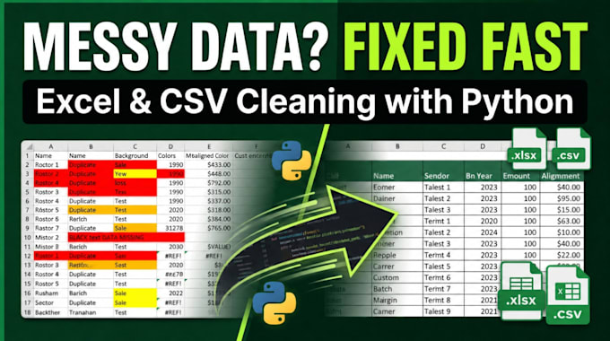 do excel data cleaning and formatting using python