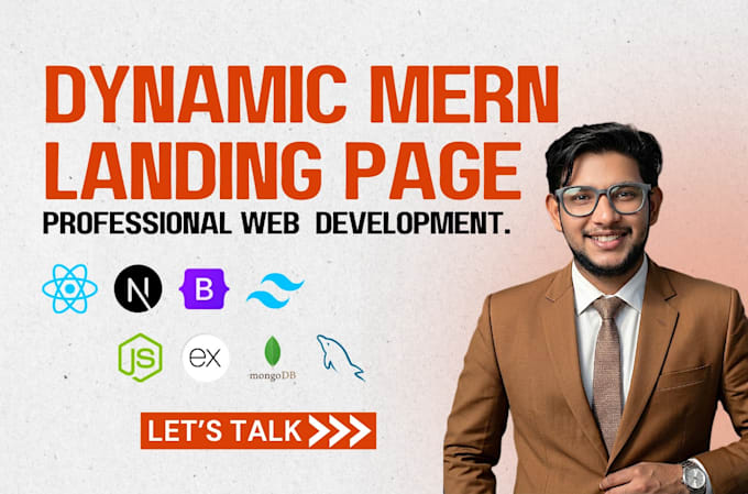 build a dynamic responsive landing page using the mern stack