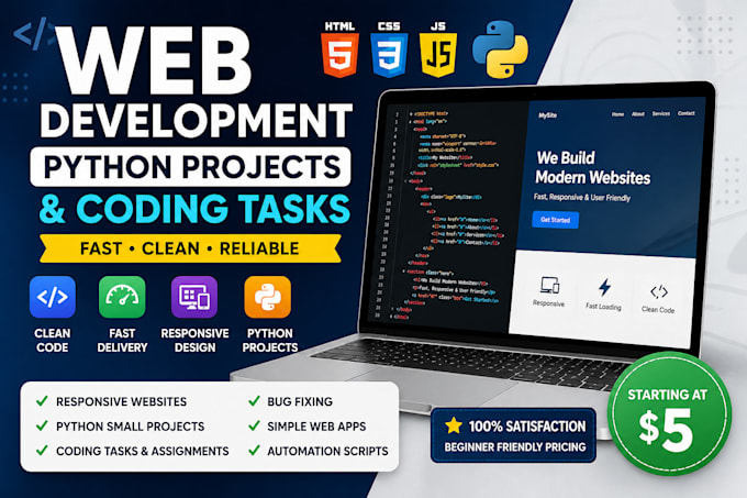 do web development, python small projects, and coding tasks