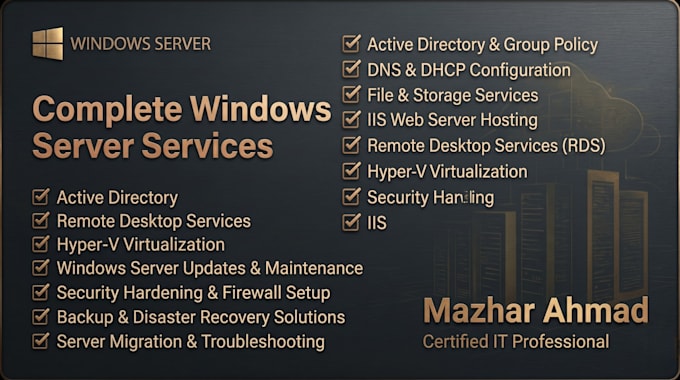 provide remote IT support, fix windows server and desktop issue