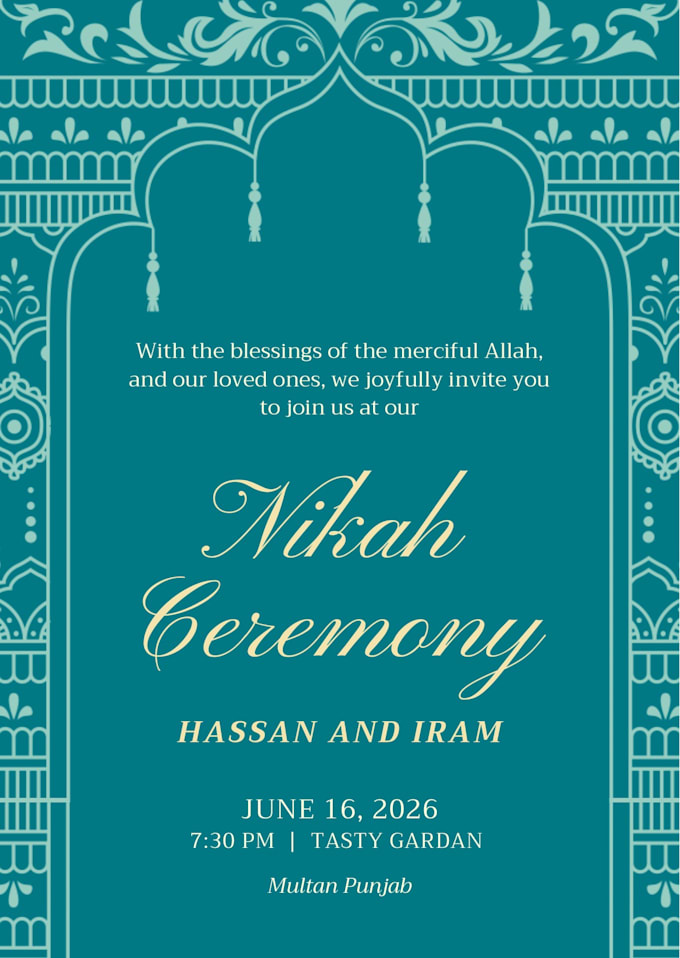 design luxury nikkah nama certificate