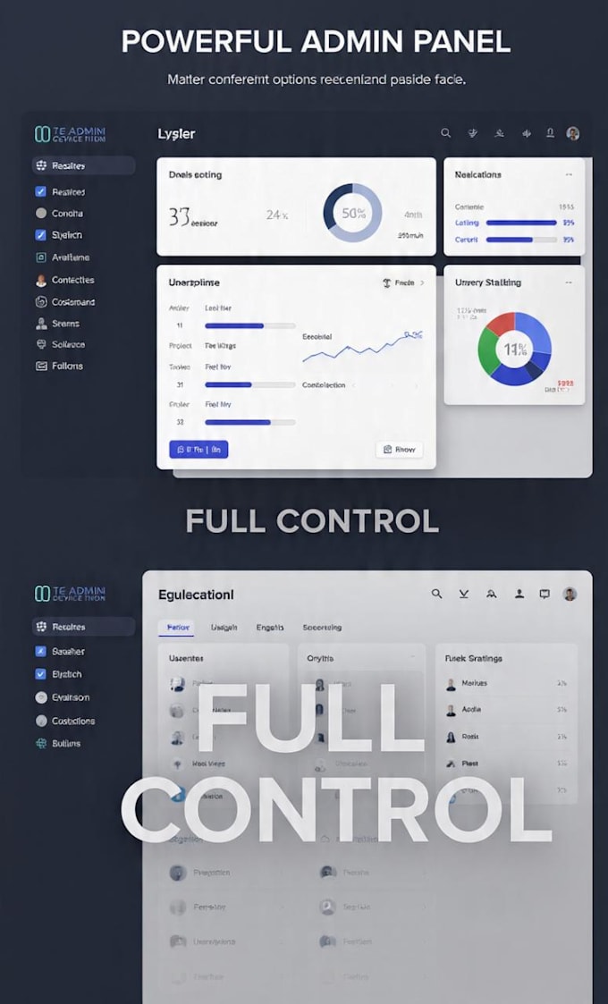 create HTML5 game or web software with admin panel