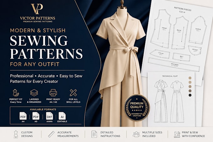 create modern and stylish sewing patterns for any outfit