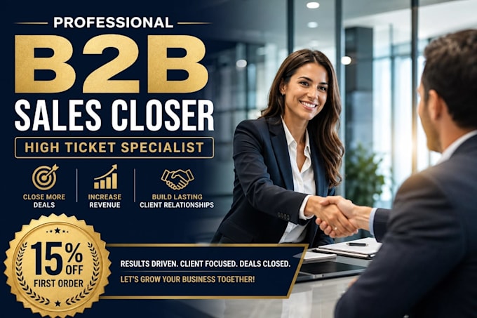 expert b2b sales closer high ticket sales commission based