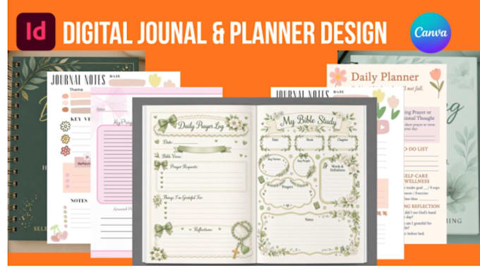 design custom planner, digital kdp journal children workbook notebook tracker
