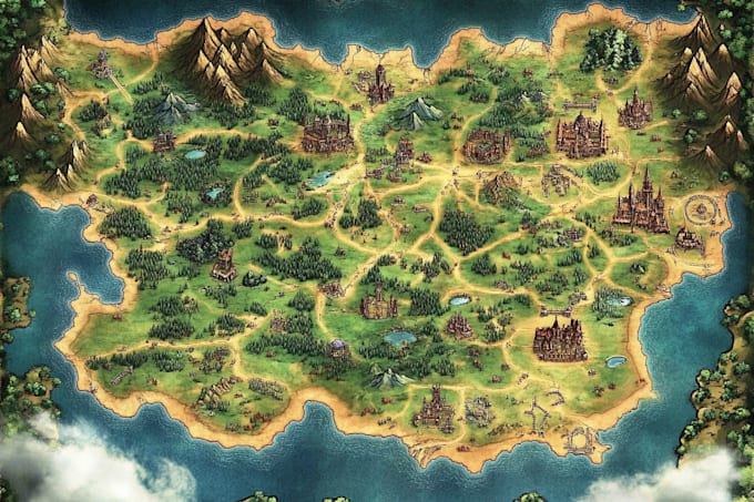 create creative illustrated city and location maps