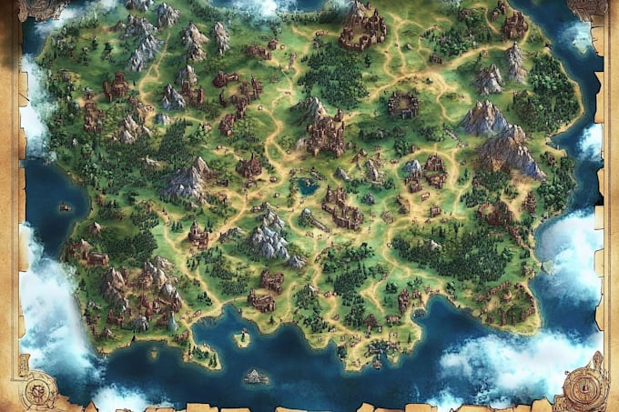 design hand drawn artistic maps with unique style