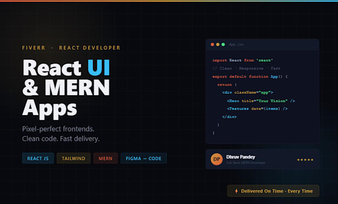 build a responsive react js frontend or full stack mern web app